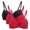Wine, variant on WREESH 3 Pack Push-Up Bra Adaptive Bra Women Elegant Oversized Bra Super Gathered Lingerie Elegant Lace Bra Large Chest Small Size Adjustable Shoulder Straps Lace Adaptive Bra Underwear Beige