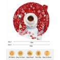 thumbnail image 6 of 13 Inch Round Placemats Set of 4, Red Snowman Christmas Non Slip Heat Insulation PP Table Mats, Xmas Balls Snowflake Washable Place Mats for Kitchen Dining Party Table Decor, 6 of 7