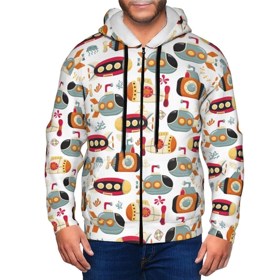 Zip Up Hoodies for Men - Submarines Long Sleeve Comfrt Men'S Fashion Hoodies & Sweatshirts, Jackets for Men Hoodies Pullover Clothing Clothes with Pouch