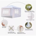 thumbnail image 4 of Toldo 3x3 Carpa Pergola Plegable Portable Modelo Blanco, 4 of 4