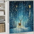 thumbnail image 5 of Christmas Elk Theme 4 Piece Shower Curtain Sets, Non-Slip Rugs, Toilet Lid Cover And Bath Mat, for Bathroom Decor Set, 72" X 72", 5 of 8