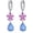 style1, variant on Flower Earrings for Women 925 Sterling Silver Teardrop Gemstone Wedding Bridal Dangle for Her