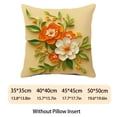 thumbnail image 4 of HUGNEO 20x20 Inch Orange White 3D Flower Pillow Cover, Fresh Healing Decorative Cushion Case for Sofa Bedroom, No Insert, 4 of 8