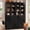 Black, variant on Homieasy 80'' Tall Pantry Storage Cabinet with Glass Doors, 6-Tier Floor Standing Cupboard with Adjustable Shelves for Kitchen, Dining Room, Wash Gray