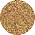 thumbnail image 1 of Ahgly Company Machine Washable Indoor Round Transitional Yellow Area Rugs, 7' Round, 1 of 7