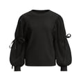 thumbnail image 6 of StSilkitty Girls Casual Tops Puff Long Sleeve Bowknot Crewneck Pullover Tees Fall Lightweight Fashion T-Shirts Size 2-10, 6 of 7