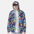 thumbnail image 4 of Goofa Colorful Tie Dye Stained Glass 2 Printed Women's UPF 50+ Sun Protection Hoodie Jacket Lightweight Long Sleeve Sun Shirt for Women with Pocket Hiking Outdoor-3X-Large, 4 of 9