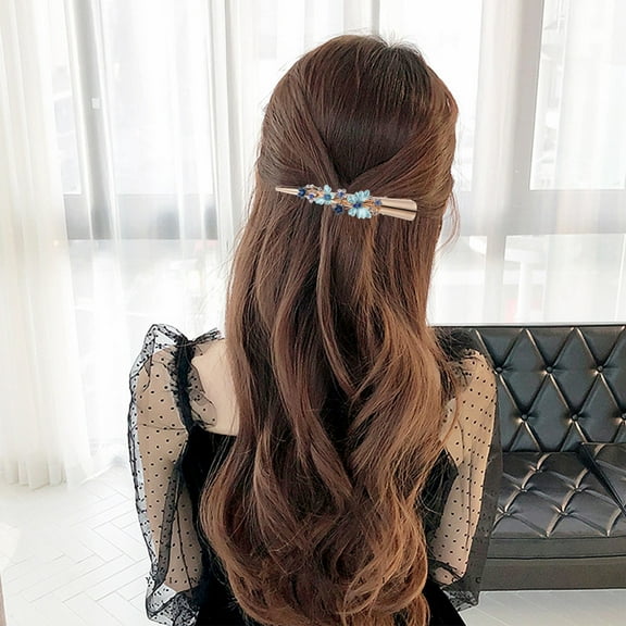 Topbathy Floral Hair Clips Vintage Duck Billed Accessory for Women Daily Life 1Pcs