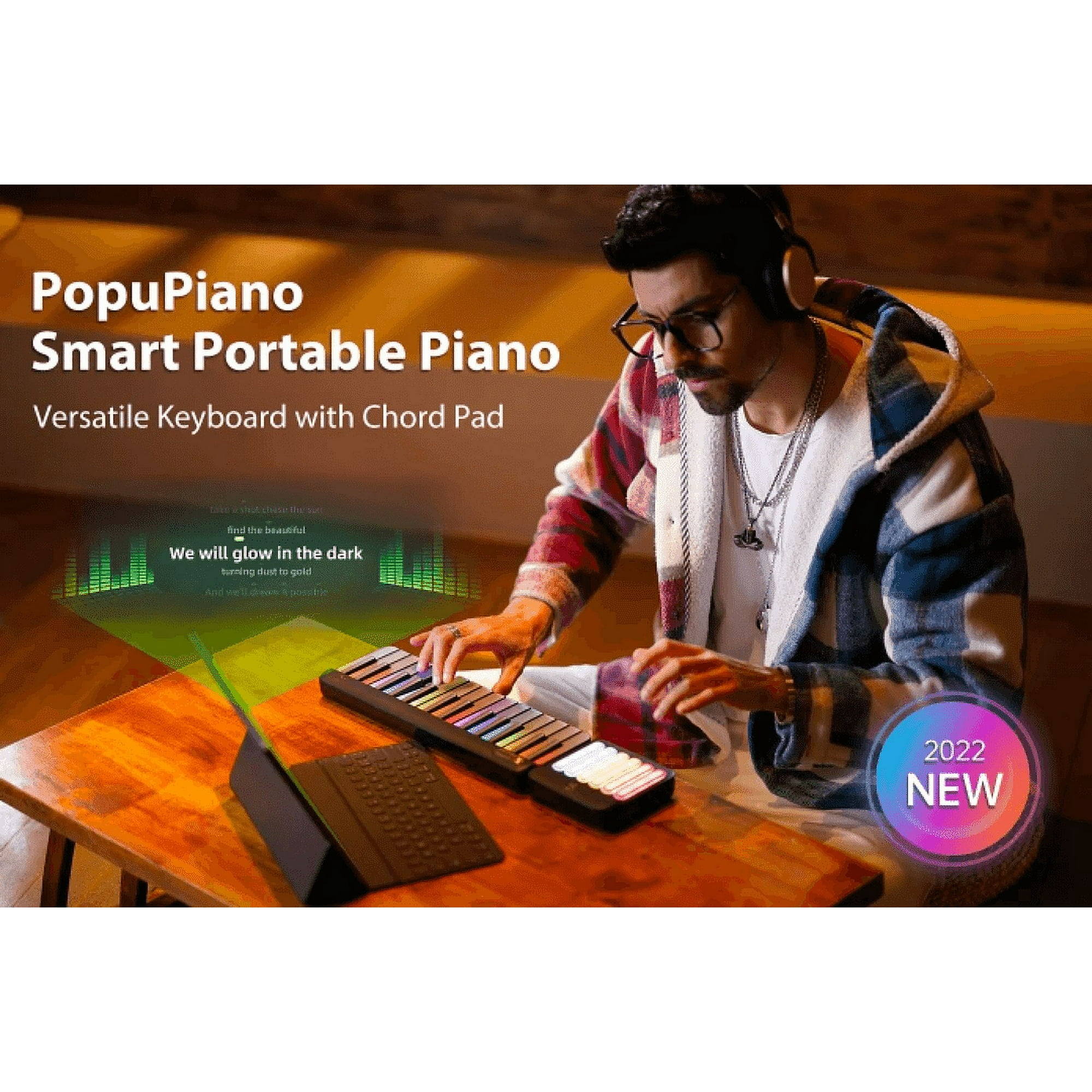 Piano Light Up Keyboard Mat PopuPiano Smart Portable Piano MIDI