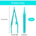 thumbnail image 2 of 10Pcs Reusable Plastic Tweezers Portable Medical Tweezers Comfort Grip First Aid Tweezer Serrated Tips for DIY Arts Crafts Health Beauty Professional Use (10.5cm, Green), 2 of 6