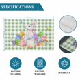 thumbnail image 6 of Easter Placemats Set of 6, Spring Watercolor Bunny Eggs Butterflies Green Plaid Placemats for Dining Table, Place Mats for Kitchen Tabletop, Waterproof Wipeable Dining Table Mats Set, 6 of 9
