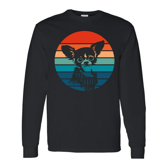 Inktastic Cute Retro Chihuahua Long Sleeve T-Shirt