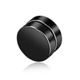 thumbnail image 3 of Pendientes de clip de oreja de piedra absorbente de hierro para hombres de moda, pendientes de clip de oreja de acero de titanio negro sin orificio para la oreja para hombres, pendientes falsos con, 3 of 5