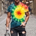 thumbnail image 2 of DIOAZUD Men's Short Sleeve Graphic Tees Big and Tall Causal Tie Dye Shirts Loose Fit Crewneck T-Shirts Fashion Tee for Summer, 2 of 6