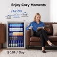 thumbnail image 5 of Simzlife 150 Can Beverage Refrigerator Cooler, 4.5 Cu.Ft Drink Fridge for Soda Wine Beer, Adjustable Temperature Control for Home Office,Silver, 5 of 11