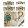 thumbnail image 3 of Kitchen Cafe Valance Curtain for Small Windows,Wild Animals Animal Zoo Rod Pocket Short Valances Vintage Newspaper Texture Window Treatment Panel for Living Room/Bedroom/Bathroom,54x18in, 3 of 9