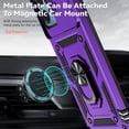 thumbnail image 3 of for Motorola Edge Plus 2023 Case w/ Slide Camera Cover HD Screen Protector [ Grade 16ft. Drop Tested]  Ring Holder Kickstand Protective Phone Case for Motorola Edge+ Plus 2023, Purple, 3 of 17