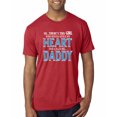 thumbnail image 1 of Girl Stole My Heart She Calls Me Daddy Daughter Girl Dad Father Gift | Mens Father's Day Premium Tri Blend T-Shirt, Vintage Red, Large, 1 of 4