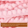 thumbnail image 4 of Uxcell 2Pcs 10 Yards Pom Pom Ball Fringe Trim Ribbon Sewing Accessory DIY Crafts, 5mm Pink, 4 of 6