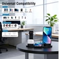thumbnail image 2 of Ouxumoll 3 in 1 Charging Station Apple, Get Ready for Effortless Simultaneous Charging, Compatible with iPhone 17/16/15/14/13/12/11/XR/X/8 Series & Android Phones, Black, 2 of 9