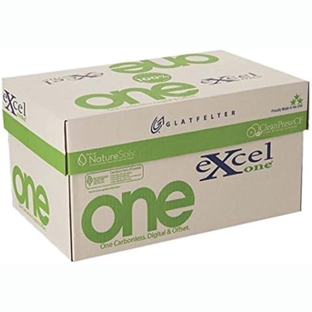Papel sin carbono Excel One, 2 partes, 8,5 x 11 (canario/blanco brillante)