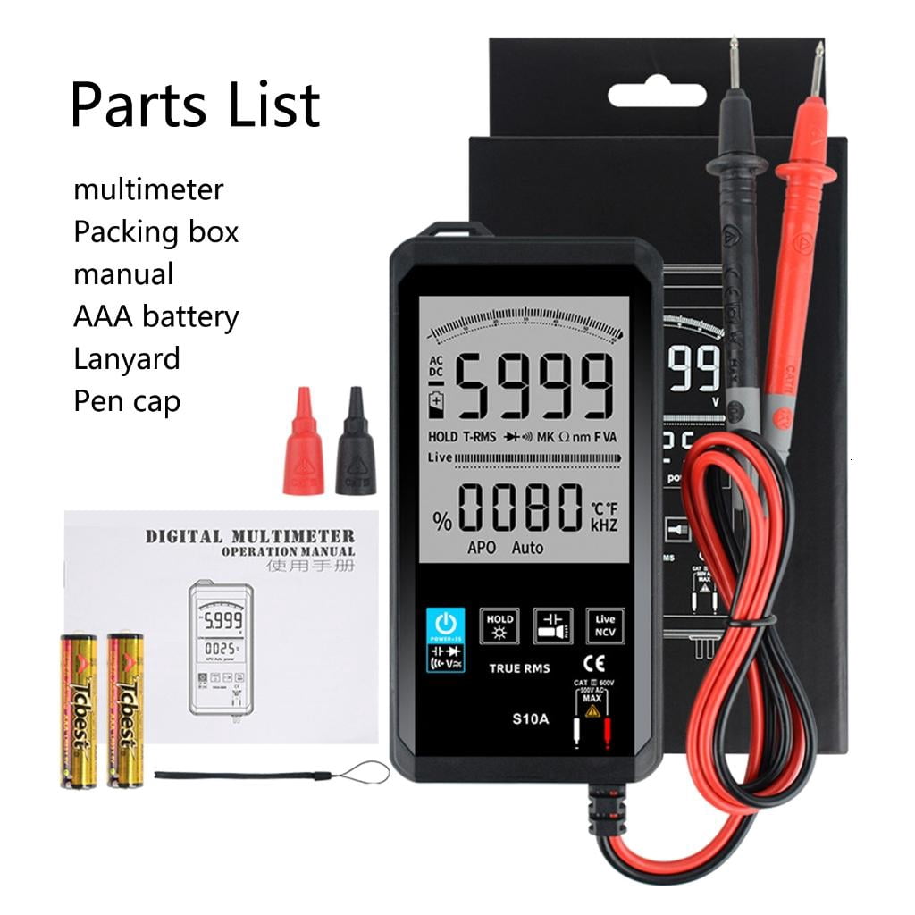 CEORPER Digital Multimeter 6000 Counts TRMS Auto-Ranging Color LCD Screen Voltmeter Fast Accurately Measures Voltage Current