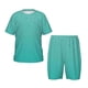 thumbnail image 1 of Balery Turquoise Glitter Conjunto de Pijama Infantil de Manga Corta con Estampado – Ropa de Dormir de Algodón Suave-Medium, 1 of 6