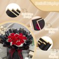 thumbnail image 6 of 20 Sheets Flower Wrapping Paper, Waterproof Black Bouquet Wrapping Paper, 22.8''x22.8'' Floral Gold Edge Wrapping Paper for Wedding Birthday DIY, 6 of 7