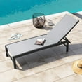 thumbnail image 3 of Crestlive Products Outdoor Lounge Chair Aluminum Adjustable Chaise, Light Gray, 3 of 8