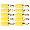 thumbnail image 2 of Banana Plug Connector 10Pcs Banana Plug 2.5mm Gold Plated Brass Solder Type Male Connector Accessory Set KitYellow, 2 of 8