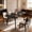 Charcoal Gray, variant on LEDREM Extendable Dining Table, Mid-Century Modern Kitchen Table with Tapered Legs & Curved Edges, Expandable for 4 to 8 Seats, Solid Wood Frame, Honey Brown