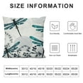 thumbnail image 5 of COMIO  Dragonfly Throw Pillow Cushion Cover, Ornamental Dragonfly with Lace and Damask Effects Image, Decorative Square Accent Pillow Case, Teal Turquoise Black, 5 of 5