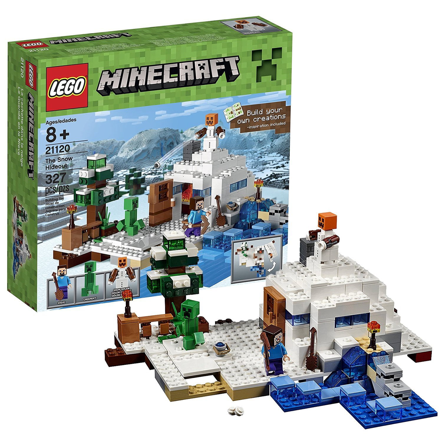 Every week gun Doctor Lego Year 2016 Minecraft Series Set #21120 - THE SNOW HIDEOUT with Creeper,  Snow Golem and Steve Minifigure (Pieces: 327) - Walmart.com