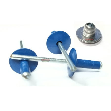 

Chevron Blue 3/16 Aluminum Large Head with Steel Mandrel Multi Grip Pop Rivets Fasteners .275 - .598 Grip Range