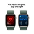 thumbnail image 6 of Apple Watch SE (2nd Gen) [GPS 44mm] Smartwatch with Starlight Aluminum Case with Lake Green Sport Loop, 6 of 9