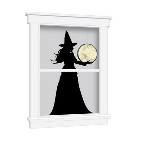 Martha Stewart Crafts Luminary Witch & Moon Window Cling: 36 In