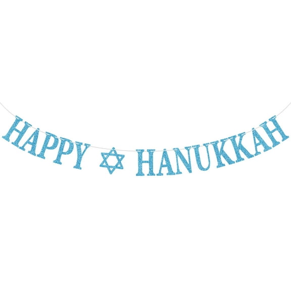 Happy Hanukkah Banner, Happy Chanukah Bunting Sign, Chanukah Festival Holiday Theme Party Decorations