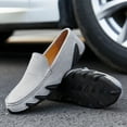 thumbnail image 4 of Big Size Men's Casual Loafers Slip On Leather Shoes Lightweight Driving Shoes Moccasins Classic Penny Loafer Flats Boat Shoes, 4 of 10