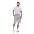 thumbnail image 7 of 24 Pack Mens Fleece Lined Cotton Shorts, 11 Inch Casual Comfy Lounge Shorts, Wholesale Bulk Multipack for Donations, Charities, and Shelters (Heather Gray, 3X-Large), 7 of 7