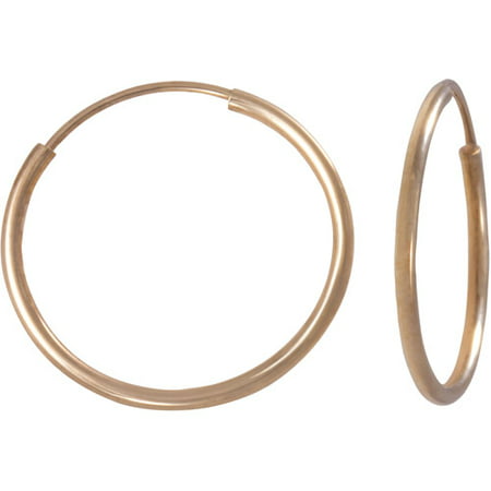 10kt Gold Hoop Earrings, 15mm - Walmart.com