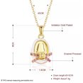 thumbnail image 3 of QQTDFG Yellow Gold Plated Necklace Pendant AAA Zirconia Lobster Clasp B178-Pink, 3 of 7