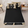thumbnail image 4 of Castle Fairy Romantic Couple Zipper Full Size Comforter Sets with Fitted Sheet and 2 Pillowcases,Happy Valentine'S Day Zipper Bedding Set,Black Beige,Black Reversible,4pcs, 4 of 6