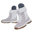 thumbnail image 3 of CAICJ98 Snow Boots Women Warm Lined Comfortable Insulated Non-Slip Waterproof Outdoor Lace-Up Mid Calf Winter Boots for Women (White,Size 7), 3 of 9