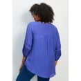 thumbnail image 2 of Avenue Women's Plus Size Pintuck Lace Peasant Top, 2 of 2