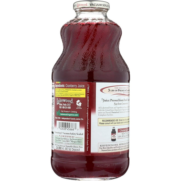 Lakewood Pure Cranberry Juice, 32 oz