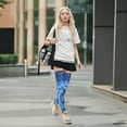 thumbnail image 7 of Iauyy Highly Elastic Women's Trouser Knee High Socks 93% Nylon Breathable and Durable Perfect for Outings, Parties, Home, The Best Gifts for Women Composing A Kaleidoscope, 7 of 7