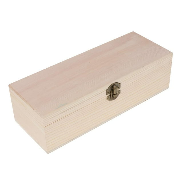 Caja De Almacenamiento De Inacabada, Caja De Tesoro De Almacenamiento De Caja De Joyería De Rectángulo El jinwen Joyero de madera