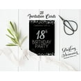 thumbnail image 3 of Darling Souvenir Black Birthday Invitation Card 28 Pcs Fill or Write In Blank Invites Printable Party Supplies 5 x 7 Inches, 3 of 5