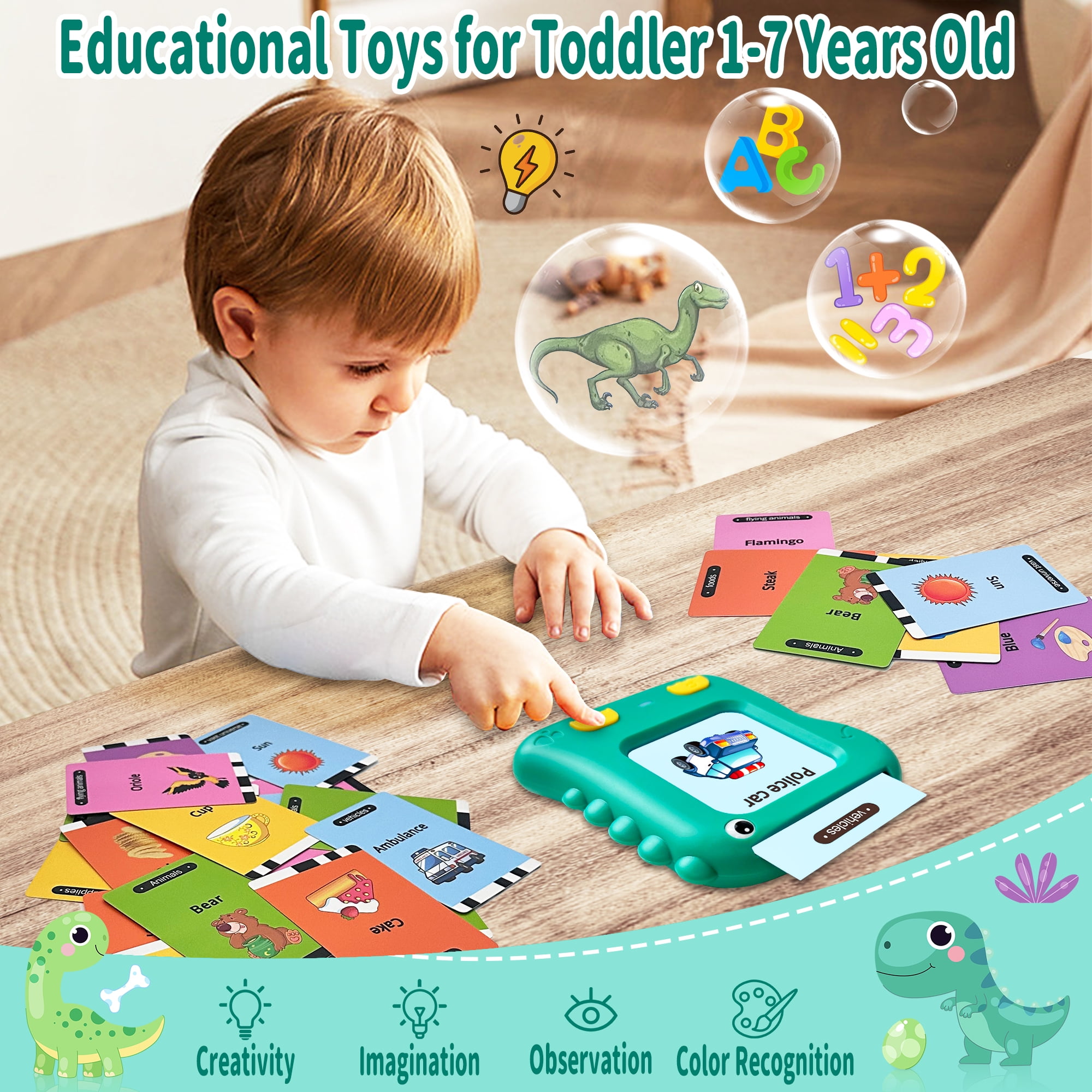 Buy Talking Baby Flash Cards Educational Toys for 2 3 4 Years Old, Learning  Resource Electronic Interactive Toys for Online at - OnMartIndia