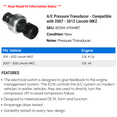 thumbnail image 2 of A/C Pressure Transducer - Compatible with 2007 - 2012 Lincoln MKZ 2008 2009 2010 2011, 2 of 2